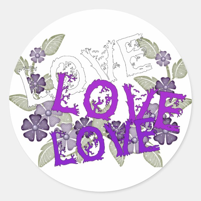 Sticker Rond Aimer grandir (Devant)