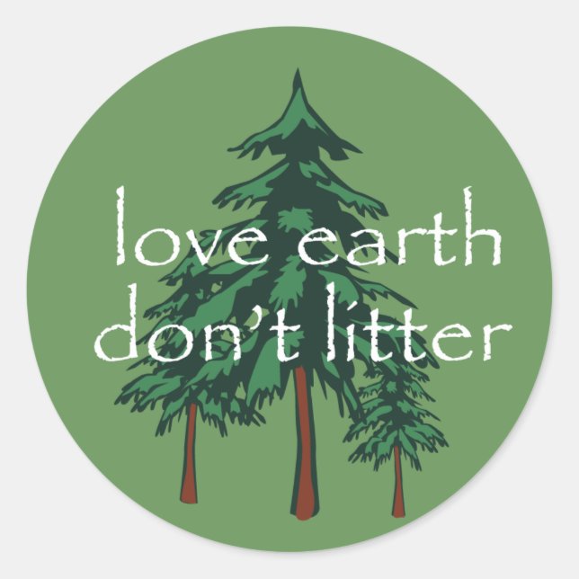 Sticker Rond Aimer la Terre ne pas lâcher (Devant)