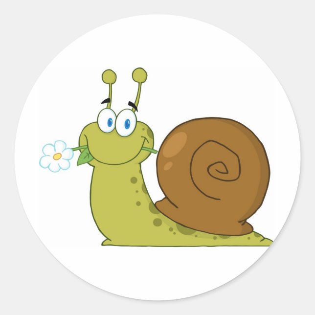 Sticker Rond Aimer l'escargot (Devant)