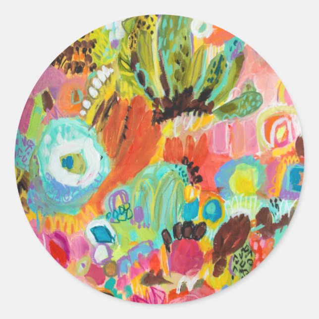 Sticker Rond Aimer voyager I (Devant)