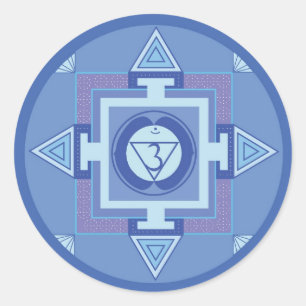 Sticker Rond Ajna Chakra Mandala