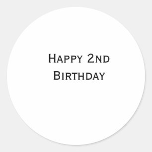 Sticker Rond ajout personnalisé de votre texte joyeux anniversa