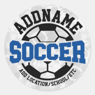 Sticker Rond AJOUT PERSONNALISÉ NOM Joueur de football Cravate-