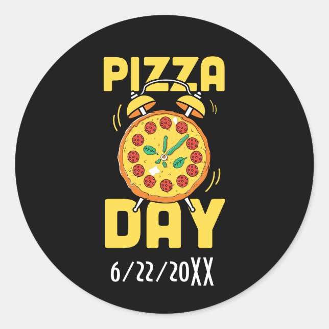 Sticker Rond Ajouter la date (Devant)