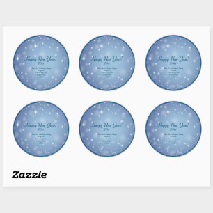 Sticker Rond Ajouter Nom de l'organisation familiale Bonne anné