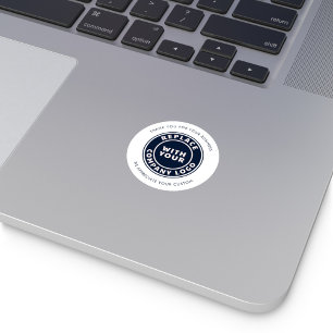 Sticker Rond Ajouter un logo d'entreprise Société promotionnell