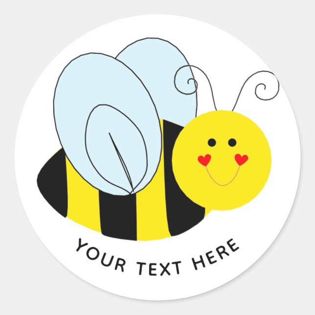Sticker Rond Ajouter un texte (Devant)