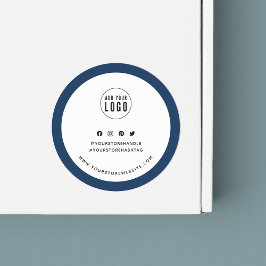 Sticker Rond Ajouter Votre Logo Bordure Personnalisée Social Me