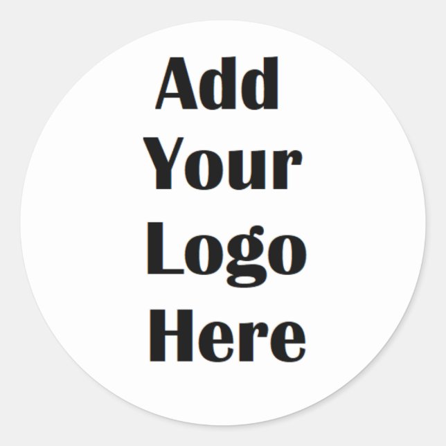 Sticker Rond Ajouter votre logo Personnalisez les logos commerc (Devant)