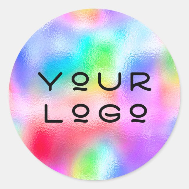 Sticker Rond Ajouter votre logo Promotionnels Holographe pour p (Devant)