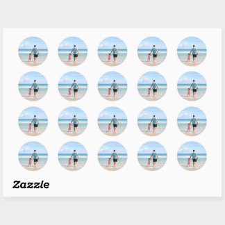 Sticker Rond Ajouter votre propre photo et/ou texte