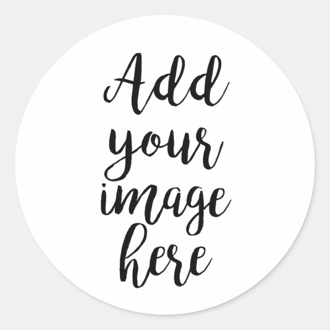 Sticker Rond Ajouter votre propre photo personnalisable (Devant)