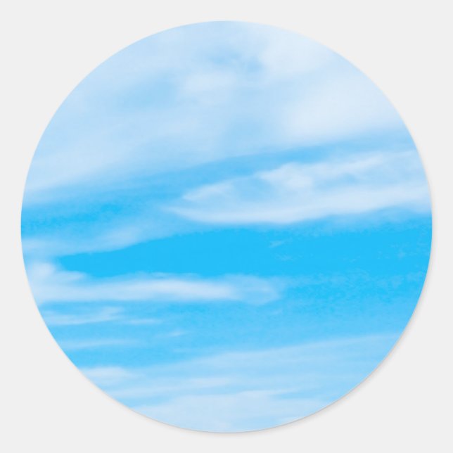 Sticker Rond Ajouter votre texte ici Blue Sky Clouds Nature Mod (Devant)