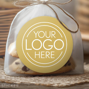 Sticker Rond Ajoutez votre logo Business Modern Minimalist -