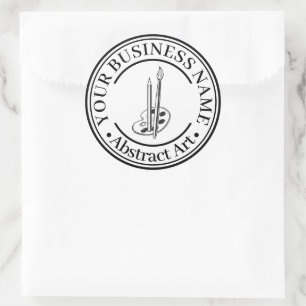 Sticker Rond Ajoutez Votre Logo D'entreprise Peintre