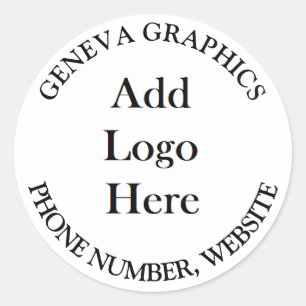 Sticker Rond Ajoutez votre logo et vos informations d'entrepris