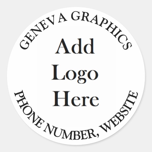 Sticker Rond Ajoutez votre logo et vos informations d'entrepris (Devant)
