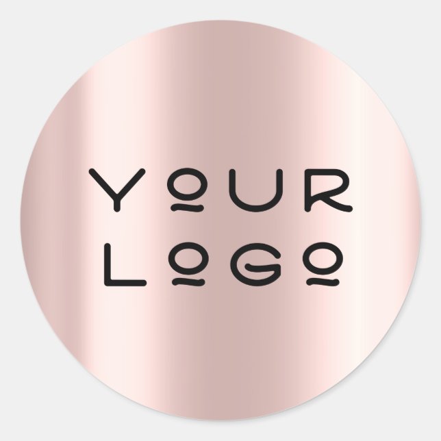 Sticker Rond Ajoutez votre logo Moderne Métallurgie Minimalisme (Devant)