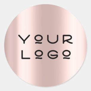 Sticker Rond Ajoutez votre logo Moderne Métallurgie Minimalisme
