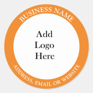 Sticker Rond Ajoutez votre logo, votre nom et votre site Web ou