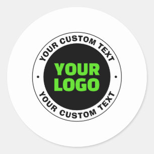Sticker Rond Ajoutez votre propre logo d'entreprise ou votre co