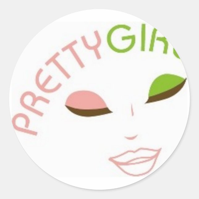 Sticker Rond AKA Jolie fille (Devant)