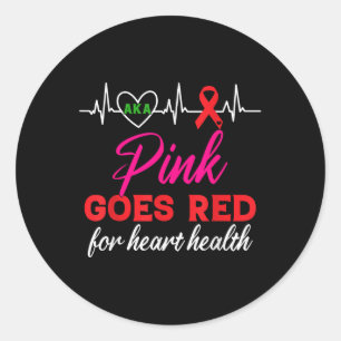 Sticker Rond Aka Pink Va Rouge Pour Sensibiliser À La Santé Car