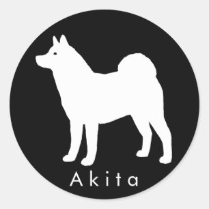 Sticker Rond Akita