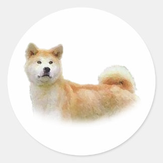 Sticker Rond Akita