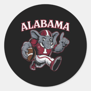 Sticker Rond Alabama Al Sport Vintage Drôle Amour Éléphant Anim