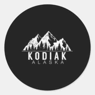 Sticker Rond Alaska Gif Kodiak Alaska