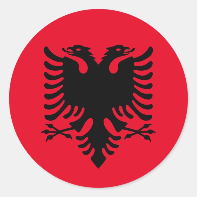 Sticker Rond Albanie (Devant)