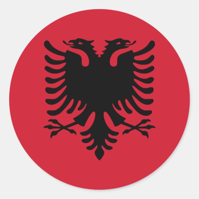 Sticker Rond albanie (Devant)
