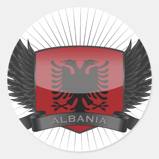 STICKER ROND ALBANIE (Devant)