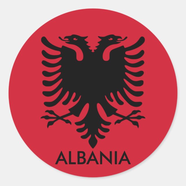 Sticker Rond albanie (Devant)