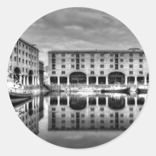 Sticker Rond Albert Dock Liverpool Réflexions