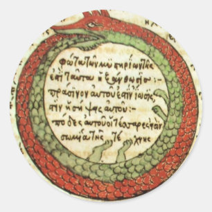 Sticker Rond ALCHEMIE : oroborus images rares