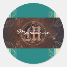 Alchimiste baroque élégant monogramme médiéval