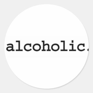 Sticker Rond alcoolique.