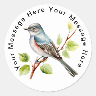 Sticker Rond Alder Flycatcher