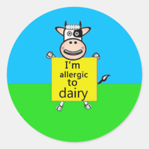 Sticker Rond Alerte d'allergie (plus de conceptions dans le