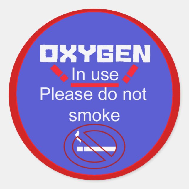 Sticker Rond alerte d'oxygène (Devant)
