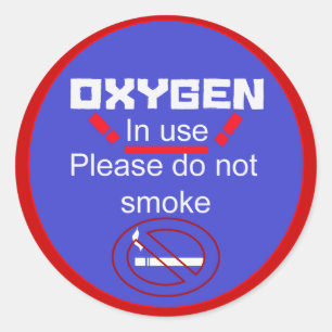 Sticker Rond alerte d'oxygène