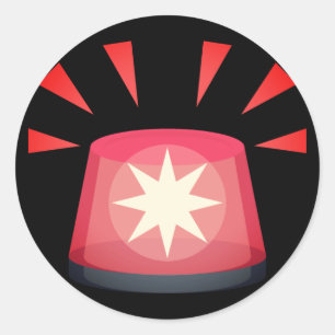 Sticker Rond Alerte rouge Emoji léger
