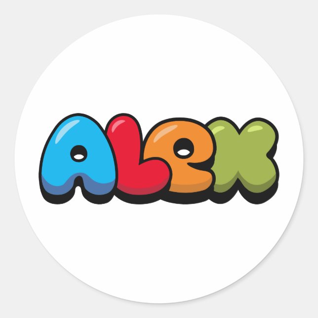 Sticker Rond Alex (Devant)