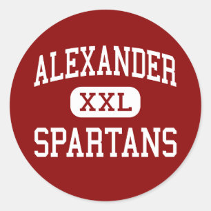 Sticker Rond Alexandre - Spartans - lycée - Albany Ohio