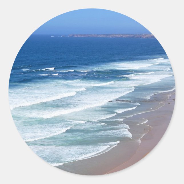 Sticker Rond Algarve Beach, Portugal (Devant)