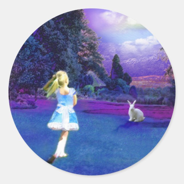 Sticker Rond Alice au pays des merveilles (Devant)