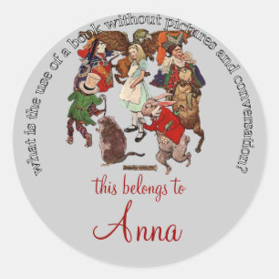 Sticker Rond Alice au pays des merveilles