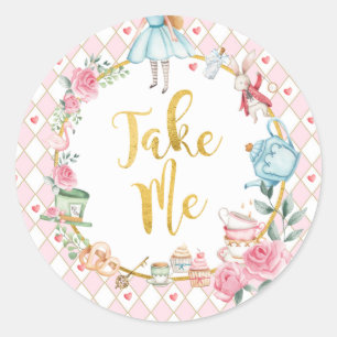 Sticker Rond Alice au pays des merveilles 1er anniversaire Oned